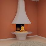 3D-model of fireplace in high-tech art 06