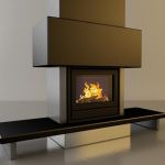 Qualitative 3D-model of fireplace in high-tech art SATHONAY 103