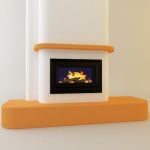 Qualitative 3D-model of fireplace in art nouveau 106