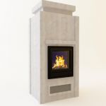 Qualitative 3D-model of fireplace in high-tech art 127