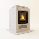 Qualitative 3D-model of fireplace in high-tech art 128