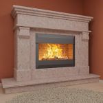 Qualitative 3D-model of classic marble fireplace 12