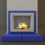 Qualitative 3D-model of fireplace in high-tech art 132