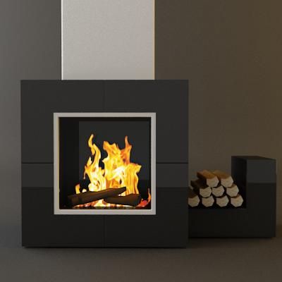 Qualitative 3D-model of fireplace in high-tech art 136