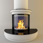Qualitative 3D-model of fireplace in art nouveau 137
