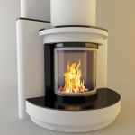Qualitative 3D-model of fireplace in art nouveau 138