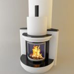 Qualitative 3D-model of fireplace in art nouveau 140