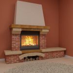 Qualitative 3D-model of country fireplace 17