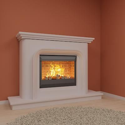 Qualitative 3D-model of classic fireplace 22
