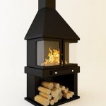 3D-model of fireplace in high-tech art 27