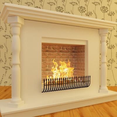 Qualitative 3D-model of classic fireplace 29