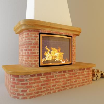 Qualitative 3D-model of fireplace in art nouveau 38