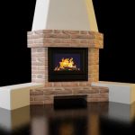 Qualitative 3D-model of country fireplace 55