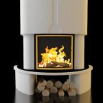 Qualitative 3D-model of fireplace in art nouveau 63