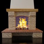 Qualitative 3D-model of country fireplace 64