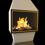 3D-model of fireplace in high-tech art 71