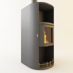 3D-model of fireplace in high-tech art 79