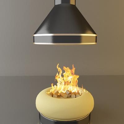 3D-model of fireplace in high-tech art 81