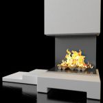 3D-model of fireplace in high-tech art 86