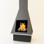 3D-model of fireplace in high-tech art 93
