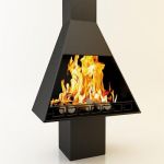 3D-model of fireplace in high-tech art 94