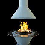 Qualitative 3D-model of fireplace in high-tech art Eclipson Cronos 120/250/120