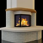 Qualitative 3D-model of corner fireplace in art nouveau Fireplace Abaco