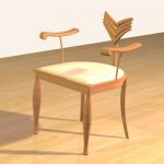 Chair modern Italy 3D model Giorgetti Olimpia
