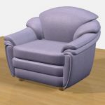 3D - model blue sofa in the Art Nouveau style CAD symbol Prestige