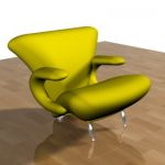 3D - model sofa yellow 3DS SOFA01