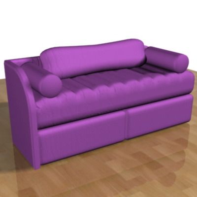 3D - model purple sofa 3DS SOFA03