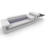 3D - model white sofa with a table 3DS SOFA87