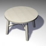3D - model round table gray minimalism  TABLE 05