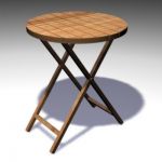 3D - model round wooden table CAD symbol TABLE 06