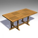 3D - model rectangular wooden table  TABLE 13