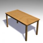 3D - model rectangular wooden table  TABLE 14