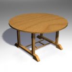 3D - model wooden round table modern TABLE 23