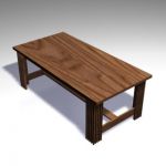 3D - model rectangular wooden table CAD symbol TABLE 33