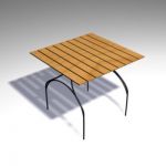 3D - model small wooden table TABLE 34