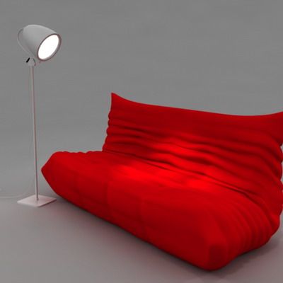 3D - model French modernist sofa CAD symbol TOGO