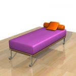 Italian Bed 3D object Tumidei Tiramolla 1