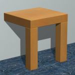 3D - model Minimalism  bathroom stool01