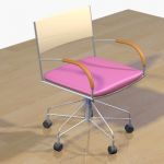 Chair with armrests CAD 3D - model symbol chair 2