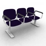 Group of black minimalistichesih chairs CAD 3D - model chair333
