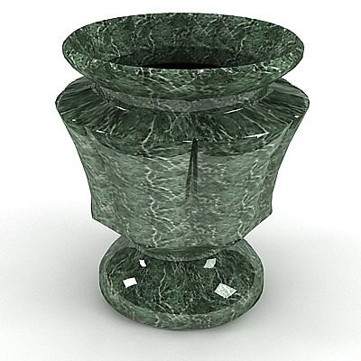 Green vase for flowers 3DS flowerpot 01